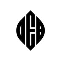 DEB circle letter logo design with circle and ellipse shape. DEB ellipse letters with typographic style. The three initials form a circle logo. DEB Circle Emblem Abstract Monogram Letter Mark Vector. vector