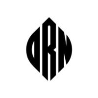 diseño de logotipo de letra de círculo drn con forma de círculo y elipse. drn letras elipses con estilo tipográfico. las tres iniciales forman un logo circular. vector de marca de letra de monograma abstracto del emblema del círculo drn.