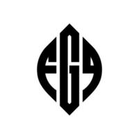 diseño de logotipo de letra de círculo fgq con forma de círculo y elipse. fgq letras elipses con estilo tipográfico. las tres iniciales forman un logo circular. fgq círculo emblema resumen monograma letra marca vector. vector