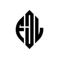 diseño de logotipo de letra de círculo fjl con forma de círculo y elipse. fjl letras elipses con estilo tipográfico. las tres iniciales forman un logo circular. fjl círculo emblema resumen monograma letra marca vector. vector