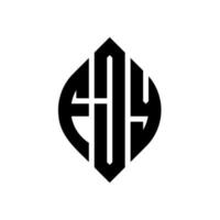 FJY circle letter logo design with circle and ellipse shape. FJY ellipse letters with typographic style. The three initials form a circle logo. FJY Circle Emblem Abstract Monogram Letter Mark Vector. vector