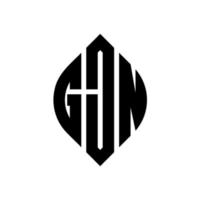 GJN circle letter logo design with circle and ellipse shape. GJN ellipse letters with typographic style. The three initials form a circle logo. GJN Circle Emblem Abstract Monogram Letter Mark Vector. vector