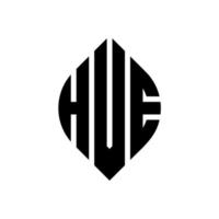 HVE circle letter logo design with circle and ellipse shape. HVE ellipse letters with typographic style. The three initials form a circle logo. HVE Circle Emblem Abstract Monogram Letter Mark Vector. vector