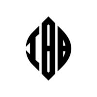 IBB circle letter logo design with circle and ellipse shape. IBB ellipse letters with typographic style. The three initials form a circle logo. IBB Circle Emblem Abstract Monogram Letter Mark Vector. vector