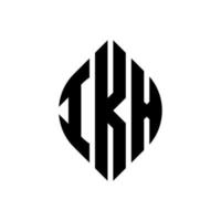 Diseño de logotipo de letra circular ikx con forma de círculo y elipse. letras elipses ikx con estilo tipográfico. las tres iniciales forman un logo circular. vector de marca de letra de monograma abstracto del emblema del círculo ikx.
