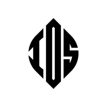 IOS circle letter logo design with circle and ellipse shape. IOS ellipse letters with typographic style. The three initials form a circle logo. IOS Circle Emblem Abstract Monogram Letter Mark Vector. vector