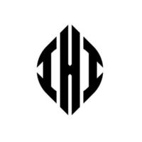 Diseño de logotipo de letra de círculo ixi con forma de círculo y elipse. ixi letras elipses con estilo tipográfico. las tres iniciales forman un logo circular. ixi círculo emblema resumen monograma letra marca vector. vector