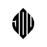diseño de logotipo de letra de círculo jdw con forma de círculo y elipse. jdw letras elipses con estilo tipográfico. las tres iniciales forman un logo circular. jdw círculo emblema resumen monograma letra marca vector. vector