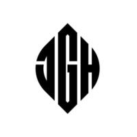 diseño de logotipo de letra de círculo jgh con forma de círculo y elipse. jgh letras elipses con estilo tipográfico. las tres iniciales forman un logo circular. jgh círculo emblema resumen monograma letra marca vector. vector