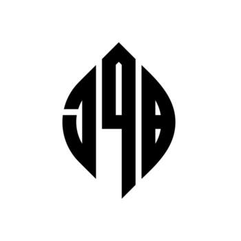 Diseño de logotipo de letra circular jqb con forma de círculo y elipse. Letras de elipse jqb con estilo tipográfico. las tres iniciales forman un logo circular. vector de marca de letra de monograma abstracto del emblema del círculo jqb.