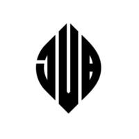 Diseño de logotipo de letra de círculo jvb con forma de círculo y elipse. Letras de elipse jvb con estilo tipográfico. las tres iniciales forman un logo circular. jvb círculo emblema resumen monograma letra marca vector. vector
