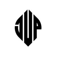 diseño de logotipo de letra de círculo jvp con forma de círculo y elipse. jvp letras elipses con estilo tipográfico. las tres iniciales forman un logo circular. jvp círculo emblema resumen monograma letra marca vector. vector