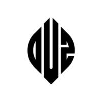 diseño de logotipo de letra circular ovz con forma de círculo y elipse. letras elipses ovz con estilo tipográfico. las tres iniciales forman un logo circular. vector de marca de letra de monograma abstracto del emblema del círculo ovz.