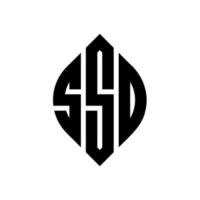 SSO circle letter logo design with circle and ellipse shape. SSO ellipse letters with typographic style. The three initials form a circle logo. SSO Circle Emblem Abstract Monogram Letter Mark Vector. vector