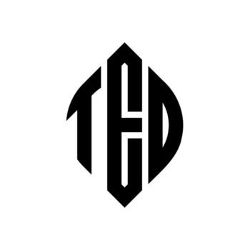 TEO circle letter logo design with circle and ellipse shape. TEO ellipse letters with typographic style. The three initials form a circle logo. TEO Circle Emblem Abstract Monogram Letter Mark Vector. vector