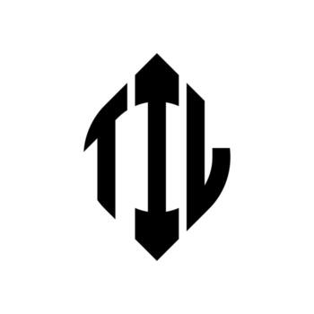 TIL circle letter logo design with circle and ellipse shape. TIL ellipse letters with typographic style. The three initials form a circle logo. TIL Circle Emblem Abstract Monogram Letter Mark Vector. vector