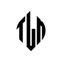 TLM circle letter logo design with circle and ellipse shape. TLM ellipse letters with typographic style. The three initials form a circle logo. TLM Circle Emblem Abstract Monogram Letter Mark Vector. vector
