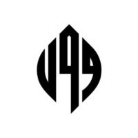 diseño de logotipo de letra de círculo uqq con forma de círculo y elipse. uqq letras elipses con estilo tipográfico. las tres iniciales forman un logo circular. vector de marca de letra de monograma abstracto del emblema del círculo uqq.