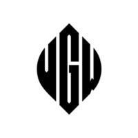 diseño de logotipo de letra de círculo vgw con forma de círculo y elipse. vgw letras elipses con estilo tipográfico. las tres iniciales forman un logo circular. vgw círculo emblema resumen monograma letra marca vector. vector