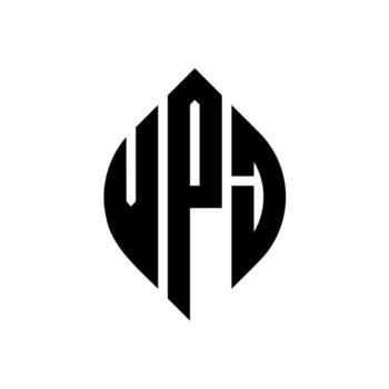 VPJ circle letter logo design with circle and ellipse shape. VPJ ellipse letters with typographic style. The three initials form a circle logo. VPJ Circle Emblem Abstract Monogram Letter Mark Vector. vector