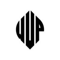 diseño de logotipo de letra de círculo wvp con forma de círculo y elipse. wvp letras elipses con estilo tipográfico. las tres iniciales forman un logo circular. vector de marca de letra de monograma abstracto del emblema del círculo de wvp.