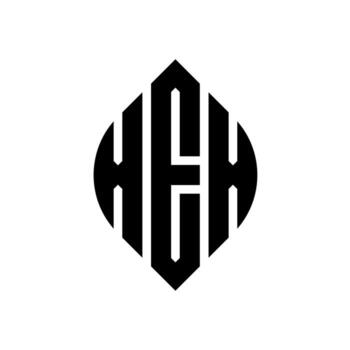 XEX circle letter logo design with circle and ellipse shape. XEX ellipse letters with typographic style. The three initials form a circle logo. XEX Circle Emblem Abstract Monogram Letter Mark Vector. vector