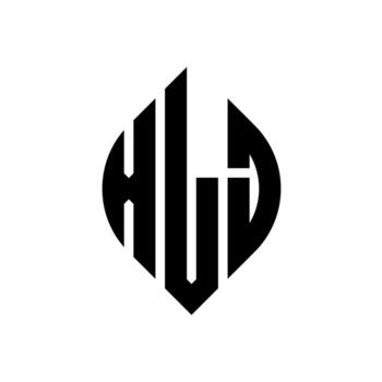 diseño de logotipo de letra de círculo xlj con forma de círculo y elipse. xlj letras elipses con estilo tipográfico. las tres iniciales forman un logo circular. xlj círculo emblema resumen monograma letra marca vector. vector