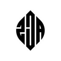 diseño de logotipo de letra circular zja con forma de círculo y elipse. letras elipses zja con estilo tipográfico. las tres iniciales forman un logo circular. vector de marca de letra de monograma abstracto del emblema del círculo zja.