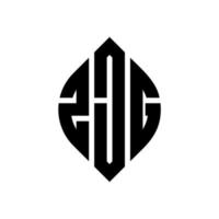 diseño de logotipo de letra de círculo zjg con forma de círculo y elipse. letras elipses zjg con estilo tipográfico. las tres iniciales forman un logo circular. vector de marca de letra de monograma abstracto del emblema del círculo zjg.