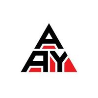 aay diseño de logotipo de letra triangular con forma de triángulo. monograma de diseño de logotipo de triángulo aay. plantilla de logotipo de vector de triángulo aay con color rojo. logotipo triangular aay logotipo simple, elegante y lujoso.