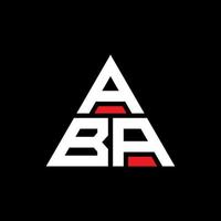 diseño de logotipo de letra triangular aba con forma de triángulo. monograma de diseño de logotipo de triángulo aba. plantilla de logotipo de vector de triángulo aba con color rojo. logotipo triangular aba logotipo simple, elegante y lujoso.