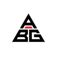 diseño de logotipo de letra triangular abg con forma de triángulo. monograma de diseño de logotipo de triángulo abg. plantilla de logotipo de vector de triángulo abg con color rojo. logotipo triangular abg logotipo simple, elegante y lujoso.