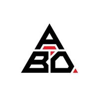 abo diseño de logotipo de letra triangular con forma de triángulo. monograma de diseño de logotipo de triángulo abo. abo plantilla de logotipo de vector de triángulo con color rojo. abo logo triangular logo simple, elegante y lujoso.