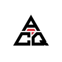 diseño de logotipo de letra de triángulo acq con forma de triángulo. monograma de diseño del logotipo del triángulo acq. plantilla de logotipo de vector de triángulo acq con color rojo. logotipo triangular acq logotipo simple, elegante y lujoso.