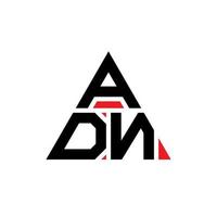 ADN triangle letter logo design with triangle shape. ADN triangle logo design monogram. ADN triangle vector logo template with red color. ADN triangular logo Simple, Elegant, and Luxurious Logo.