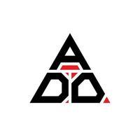 diseño de logotipo de letra de triángulo ado con forma de triángulo. monograma de diseño de logotipo de triángulo ado. plantilla de logotipo de vector de triángulo ado con color rojo. logotipo triangular ado logotipo simple, elegante y lujoso.