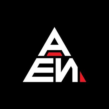 AEN triangle letter logo design with triangle shape. AEN triangle logo design monogram. AEN triangle vector logo template with red color. AEN triangular logo Simple, Elegant, and Luxurious Logo.