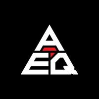 diseño de logotipo de letra triangular aeq con forma de triángulo. monograma de diseño del logotipo del triángulo aeq. plantilla de logotipo de vector de triángulo aeq con color rojo. logotipo triangular aeq logotipo simple, elegante y lujoso.