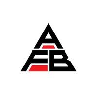 diseño de logotipo de letra triangular afb con forma de triángulo. monograma de diseño del logotipo del triángulo afb. plantilla de logotipo de vector de triángulo afb con color rojo. logotipo triangular afb logotipo simple, elegante y lujoso.