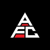 diseño de logotipo de letra triangular afc con forma de triángulo. monograma de diseño del logotipo del triángulo afc. plantilla de logotipo de vector de triángulo afc con color rojo. logotipo triangular afc logotipo simple, elegante y lujoso.