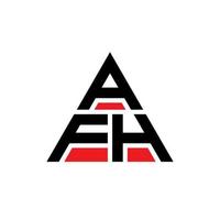 diseño de logotipo de letra triangular afh con forma de triángulo. monograma de diseño del logotipo del triángulo afh. plantilla de logotipo de vector de triángulo afh con color rojo. logo triangular afh logo simple, elegante y lujoso.