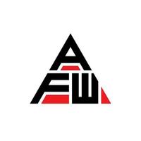 diseño de logotipo de letra triangular afw con forma de triángulo. monograma de diseño de logotipo de triángulo afw. plantilla de logotipo de vector de triángulo afw con color rojo. logotipo triangular afw logotipo simple, elegante y lujoso.