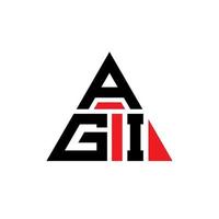 diseño de logotipo de letra triangular agi con forma de triángulo. monograma de diseño de logotipo de triángulo agi. plantilla de logotipo de vector de triángulo agi con color rojo. logotipo triangular agi logotipo simple, elegante y lujoso.