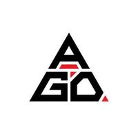 AGO triangle letter logo design with triangle shape. AGO triangle logo design monogram. AGO triangle vector logo template with red color. AGO triangular logo Simple, Elegant, and Luxurious Logo.