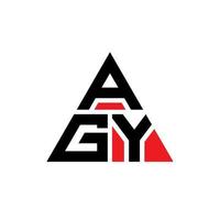 AGY triangle letter logo design with triangle shape. AGY triangle logo design monogram. AGY triangle vector logo template with red color. AGY triangular logo Simple, Elegant, and Luxurious Logo.