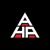 AHA triangle letter logo design with triangle shape. AHA triangle logo design monogram. AHA triangle vector logo template with red color. AHA triangular logo Simple, Elegant, and Luxurious Logo.
