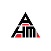 diseño de logotipo de letra de triángulo ahm con forma de triángulo. monograma de diseño del logotipo del triángulo ahm. plantilla de logotipo de vector de triángulo ahm con color rojo. logotipo triangular ahm logotipo simple, elegante y lujoso.
