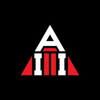 AII triangle letter logo design with triangle shape. AII triangle logo design monogram. AII triangle vector logo template with red color. AII triangular logo Simple, Elegant, and Luxurious Logo.