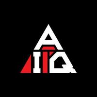 diseño de logotipo de letra triangular aiq con forma de triángulo. monograma de diseño del logotipo del triángulo aiq. plantilla de logotipo de vector de triángulo aiq con color rojo. logotipo triangular aiq logotipo simple, elegante y lujoso.