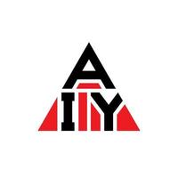 AIY triangle letter logo design with triangle shape. AIY triangle logo design monogram. AIY triangle vector logo template with red color. AIY triangular logo Simple, Elegant, and Luxurious Logo.